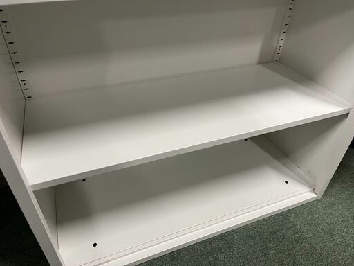 3段 キャビネット スチール製 オープン書庫 事務用品 会社 ホワイト 幅