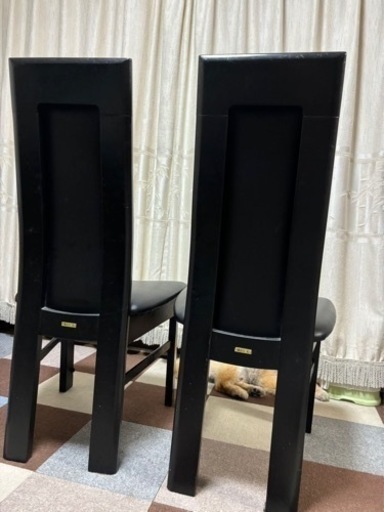 直接引取限定】黒いダイニングチェア4脚セット イケア VOLFGANG IKEA