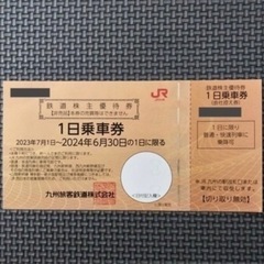 JR九州 鉄道株主優待券 1日乗車券