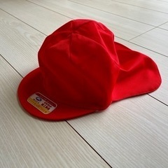 【未使用】赤白帽子(たれ付き)Mサイズ