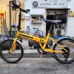 ＨＵＭＭＥＲ　折りたたみ自転車　２０インチ　６変速　黄色　配達可能