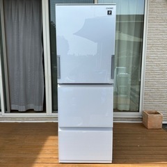 【極美品】2021年製 SHARP 350L 冷凍冷蔵庫 ミラー...