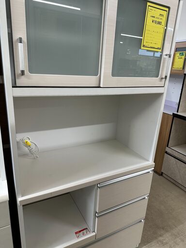 ジモティ来店特価!!　　食器棚　　入江木工　ホワイト　　J-0572