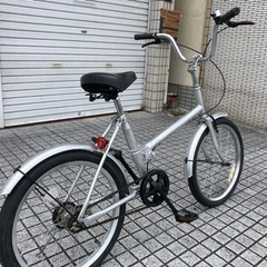 折りたたみ自転車】美品❗️20インチ 変速なし 前後タイヤ新品❗️若林