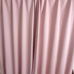 家具 カーテン　100×200cm　ピンク