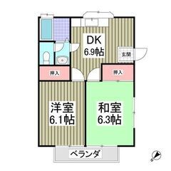 ｟2DK｠💙フリーレント1ヵ月❕敷０＆礼０❕鹿沼市❕初期費用5万...
