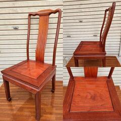 唐木田?天然木目椅子　曲線美造形ウッドチェア　高さ96×横幅45...