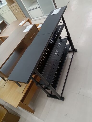 ★ジモティ割あり★ Bauhutte（バウヒュッテ） エクステンションデスク ブラック W120.5×D34.6×H25 クリーニング済み TC3010