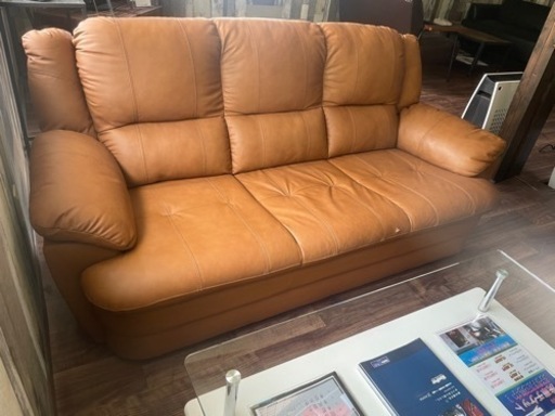 店舗用　ソファー　出品8/31まで 急募】オフィス使用 3人掛けソファ