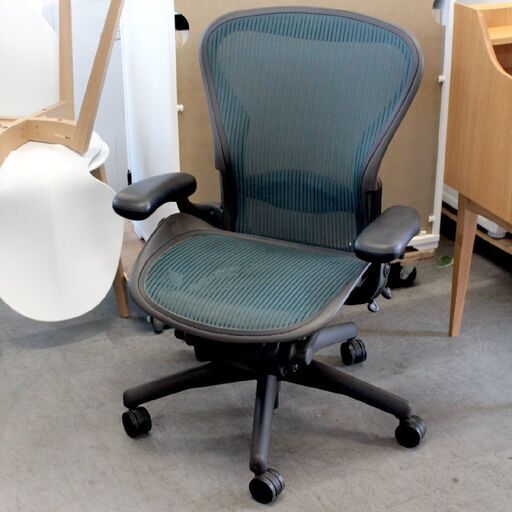 T028) HermanMiller アーロンチェア AE123AWB サイズB ハイバック メッシュ 人体工学 機能性 椅子 ハーマンミラー オフィス 在宅