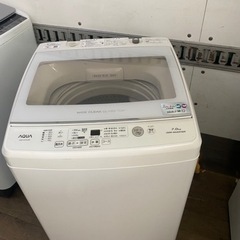 NO99❗️ 福岡市内配送設置無料 AQUA アクア 簡易乾燥機能付き洗濯機 7.0kg AQW-GV70J（W）