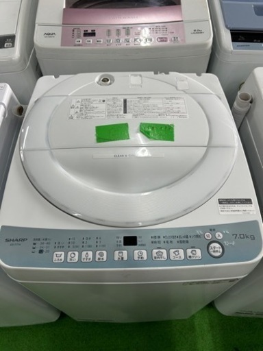 早い者勝ち大セール‼️‼️＋ご来店時、ガン×2お値引き‼️SHARP(シャープ) 2022年製 7.0kg 洗濯機