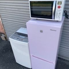 🌟生活家電3点セットオール 2018年製🌟冷蔵庫・洗濯機・レンジ🌟 