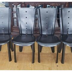 e50　リメイクダイニングテーブル＆ハイバックチェア4脚セット