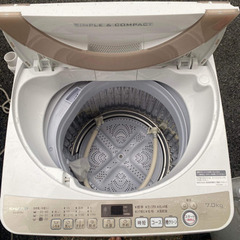 SHARP 7kg 洗濯機 ES-KS70U-N 中古 動作確認済み 引取り限定 SHARP 中古 SGB-KS70UN 洗濯機 7.0kg シャープ ES-KS70U-N 風