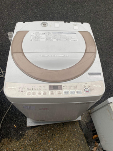 洗濯機　SHARP ES-KS70U 7kg