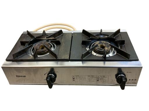 厨房器機 Rinnai/リンナイ 都市ガス用 業務用 ２口コンロ RSB-206SV 2021年製 ガスコンロ ガステーブル 引き取り限定 神奈川県横須賀市