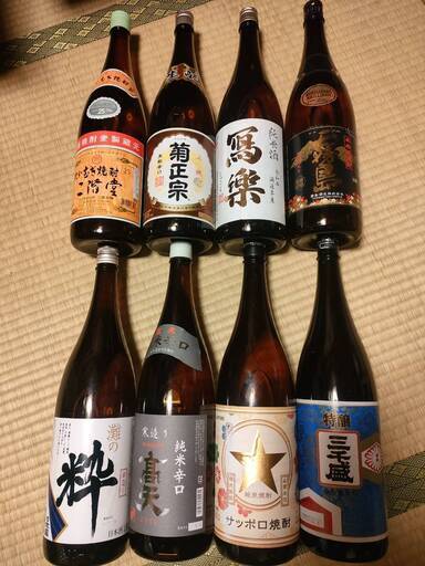 【新品・未開栓】寫楽と7本のセット。一升瓶のお酒8本