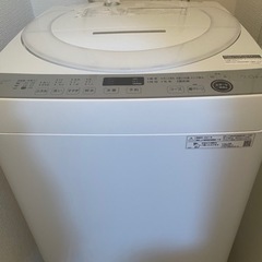 SHARP  全自動洗濯機　7kg ES-GE7E 穴なし洗濯槽...