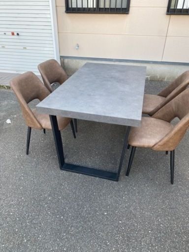 福岡市内配送無料 ダイニングテーブルセット ダイニングセット 4人掛け テーブル クライド ジュピター 4点セット 食卓用