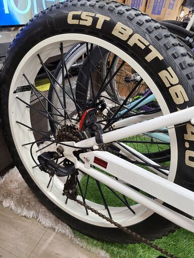 ★店頭にて試乗可★ J4777　★美品★　ファットバイク　TXED　ホワイト　26インチ　クリーニング、簡易メンテナンス済み　【リユースのサカイ柏店】　 中古自転車 　流山市 中古自転車 松戸市 中古自転車 我孫子市 中古自転車 船橋市 中古自転車 守谷市 中古自転車 取手市 中古自転車 ☆店頭にて試乗可☆ J4777 ☆美品☆ ファットバイク TXED ホワイト 26