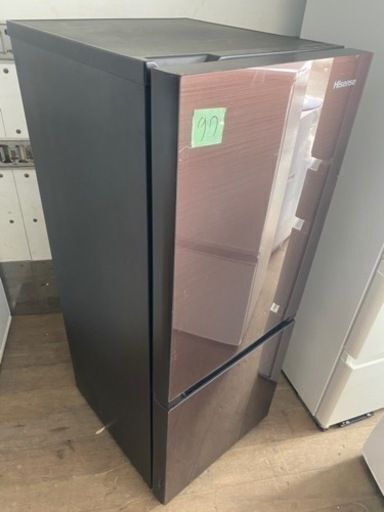 NO97❗️福岡市内配送無料 ハイセンス 【右開き】154L 2ドア ノンフロン冷蔵庫 エディオンオリジナル ダークブラウン HR-G1501 NO97❗️福岡市内配送無料 ハイセンス 【右開き】154L 2ドア