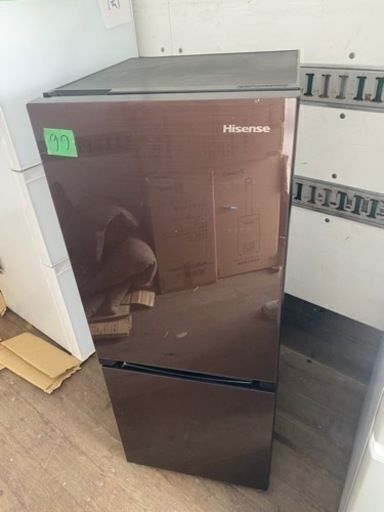 NO97❗️福岡市内配送無料 ハイセンス 【右開き】154L 2ドア ノンフロン冷蔵庫 エディオンオリジナル ダークブラウン HR-G1501