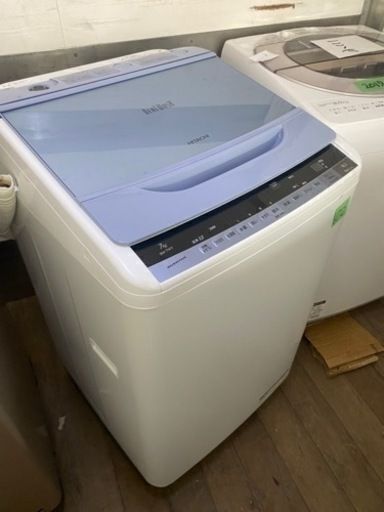 NO102❗️ 福岡市内配送設置無料 日立 HITACHI ビートウォッシュ 全自動洗濯機 （7kg） ブルー BW-7WV A