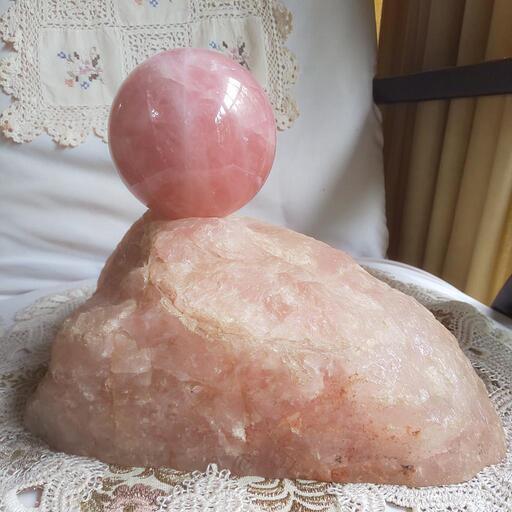 特大 ローズクオーツ 5kg 鑑賞石 水晶玉 水晶 原石 天然石 クラスター 