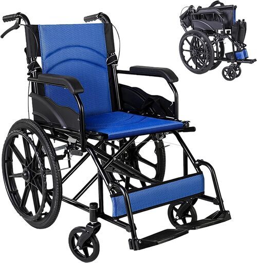 【新品未開封】コンパクトに折りたたみ可能！超軽量車いす！