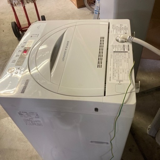 美品　4.5kg 全自動洗濯機 シャープ ES-G4E5-KW 2019年購入　SHARP 全自動洗濯機 全自動電気洗濯機 洗濯機　家電 生活家電 洗濯機