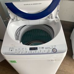 NO94❗️ 北九州市配送設置無料 洗濯機 7.0kg SHARP シャープ ES-G7E2-KB 風乾燥 穴なしステンレス槽 時短コース（