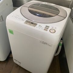 NO103❗️ 北九州市内配送設置無料　シャープ 全自動洗濯機 穴なし槽 9Kg ゴールド ES-GV9A-N