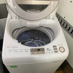 NO103❗️ 北九州市内配送設置無料　シャープ 全自動洗濯機 穴なし槽 9Kg ゴールド ES-GV9A-N