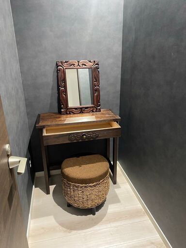 予定者決まりました！早い者勝ち！木製アジアンドレッサー３点セット　バリ島職人製作家具