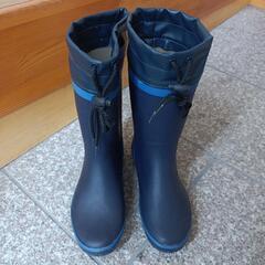 梅雨準備に! 2回使用、ロングタイプ長靴23.0。男女兼用。