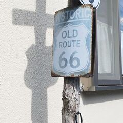 Route 66 rusty old original road...