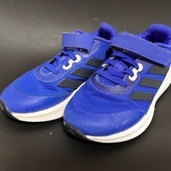 adidas アディダス　スニーカー　18cm キッズ　ブルー