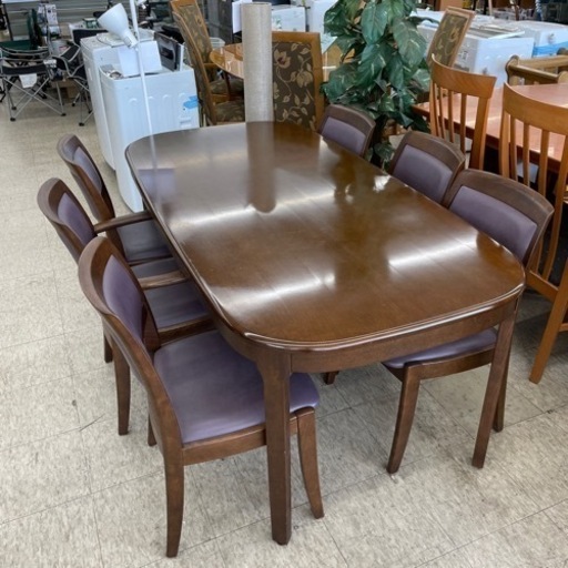 家具 ダイニングセット　テーブル　イス6脚　※2400010306556