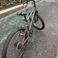 リサイクルショップどりーむ天保山店　No1189　マウンテンバイク　COURONNE　カーキ　6段ギア付き　ベル付き