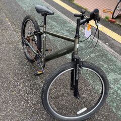 リサイクルショップどりーむ天保山店　No1189　マウンテンバイク　COURONNE　カーキ　6段ギア付き　ベル付き