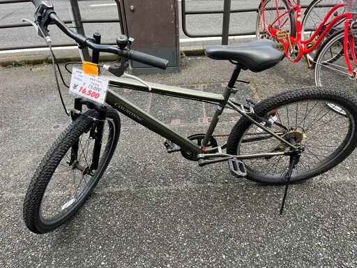 リサイクルショップどりーむ天保山店　No1189　マウンテンバイク　COURONNE　カーキ　6段ギア付き　ベル付き