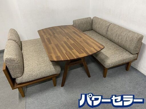 ウニコ/unico ダイニングセット SWELLA スウェラ ダイニング3点セット 幅140 天然木 アカシア 中古家具 店頭引取歓迎 R8362