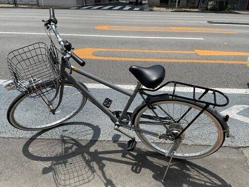 自転車　26インチ　６速ギア付き　あさひ　CBA　グレー