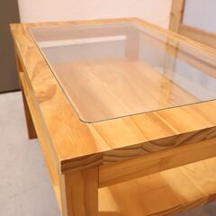 MOMO natural(モモナチュラル)のBIT TABLE MINI GLASS NA。パイン材 