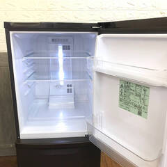 ss6397　パナソニック 冷蔵庫 NR-B14HW-T 138L マットビターブラウン 2ドア Panasonic 冷凍冷蔵庫 右開き 艶消し ブラウン こげ茶 ひとり暮らし 単身赴任 コンパクト オシャレ マットな質感 冷蔵庫 中古