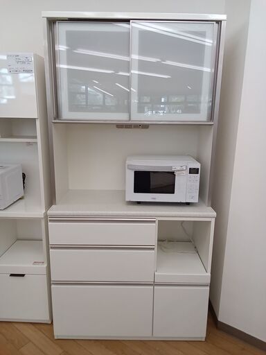 ★ジモティ割あり★ ニトリ 食器棚 ホワイト H200×D50×W100 クリーニング済み TK2243