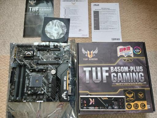 手渡しのみ　MicroATXマザーボード TUF B450M-PLUS  GAMING   AMD socketAM4 ASUS