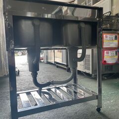 ★AZUMA 2槽シンク W750xD450xH800+90mmサイズ KP2-750★