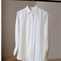 【ネット決済・配送可】100%シルクシャツ White